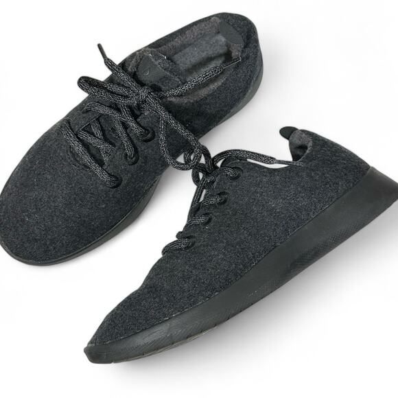 Allbirds Wool Runners Running Shoes Sneakers Black Athleisure Gorpcore Size 9 - Picture 1 of 13